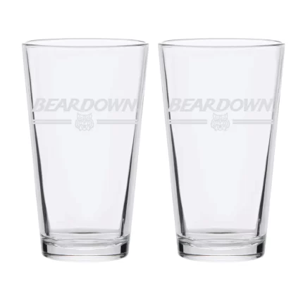 16oz Arizona Wildcats Etched Slogan Pint 2 Pack
