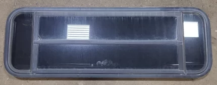 Black Radius Opening Window : 47 1/2" W X 15 1/4" H X 1 7/8" D