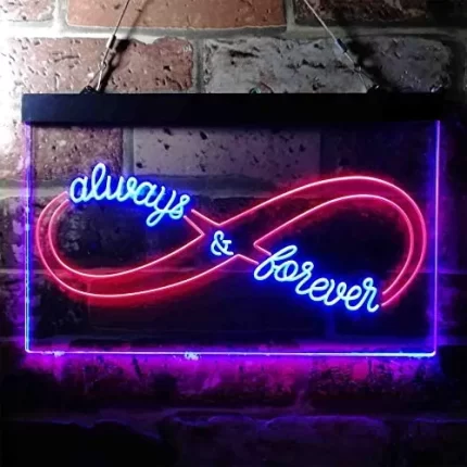 Love Infinity Always & Forever LED Light Sign