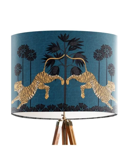 Leaping Tiger Lagoon, Animalia, Lamp shade, Drum, Pendant Lighting