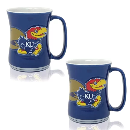 Set of 2 | 16oz Kansas Jayhawks Barista Mugs