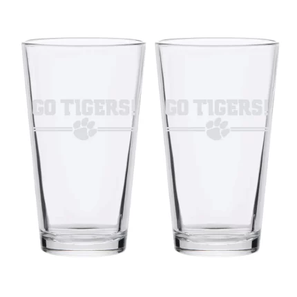 16oz Clemson Tigers Etched Slogan Pint 2 Pack