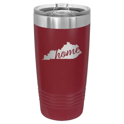 Personalized Kentucky Home 20 oz Tumbler - Maroon