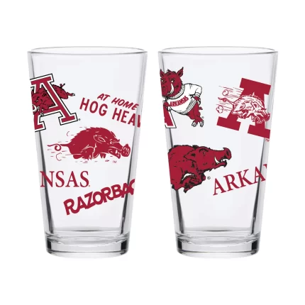 16oz Arkansas Razorbacks College Vault Medley Pint 2 Pack