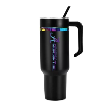 36oz Alabama Crimson Tide Iridescent Anodized Black Tumbler