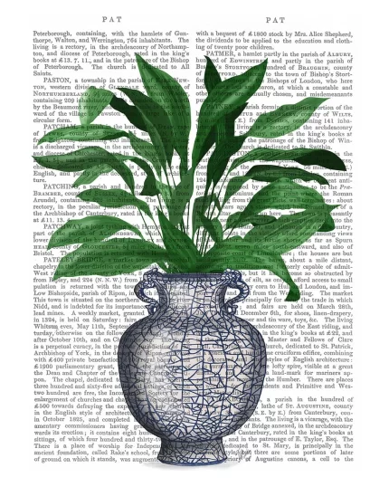 Chinoiserie Vase 2, With Plant, Book Print, Art Print, Wall Art