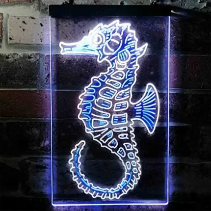 Ocean Decor Beach Seahorse LED Light Sign