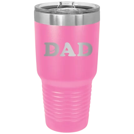 Personalized Hockey Dad 30 oz Tumbler - Pink