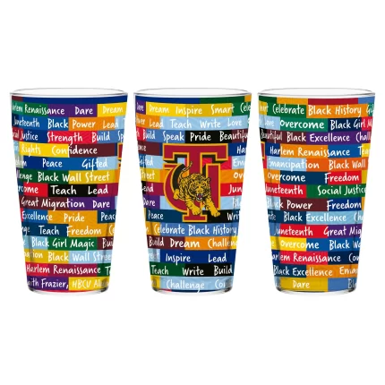 Tuskegee Golden Tigers 16oz BHM Pint Glasses | Set of 2