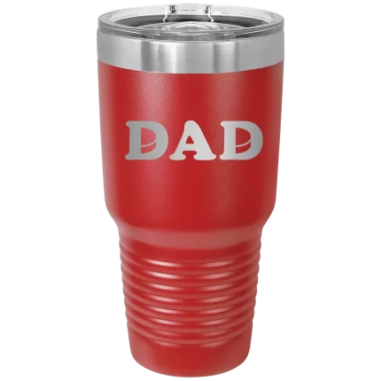 Personalized Hockey Dad 30 oz Tumbler - Red
