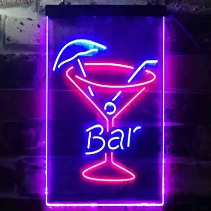 Cocktail Glass Bar LED Light Sign