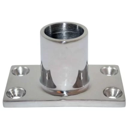 1" O.D. 90 deg Rectangle Base SS Rail Fitting