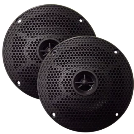 6.5" Round 2-Way Speakers - 100W - Black