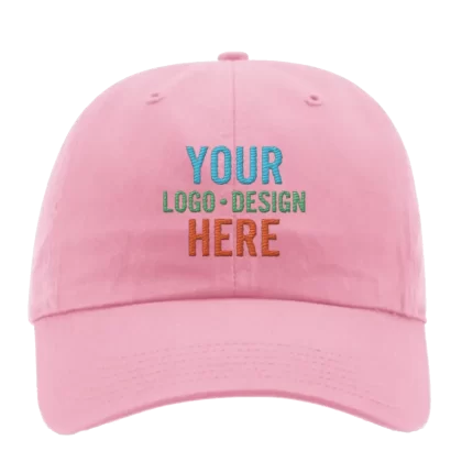 Embroidered Richardson 320 Washed Chino Hat - Pink