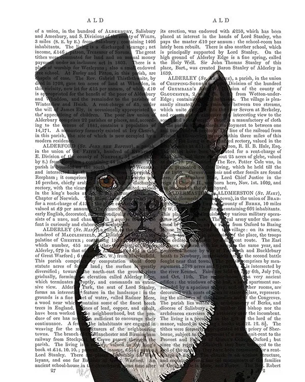 2jBoston-Terrier-Formal-Hound-and-Hat-Dog-Book-Print-Art-Print-Wall-Art