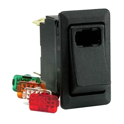 Lighted Rocker Switch SPST On-Off 3 Blade