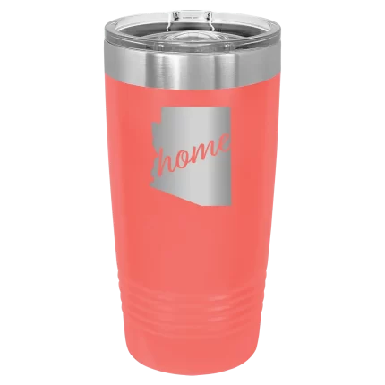 Personalized Arizona Home 20 oz Tumbler - Coral
