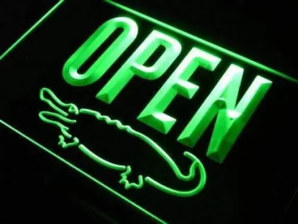 Crocodile Display Open LED Light Sign