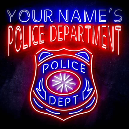 Custom Ultra-Bright Police Department LED Sign with Remote (Neon-Style, LED Technology)
