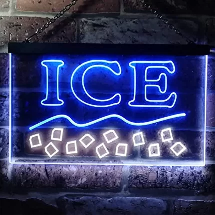 Ice Bags Supply Shop LED Light Sign