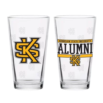 Set of 2 Kennesaw State Owls 16oz Alumni Pints