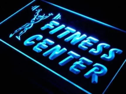 Fitness Center Weightlifting LED Light Sign