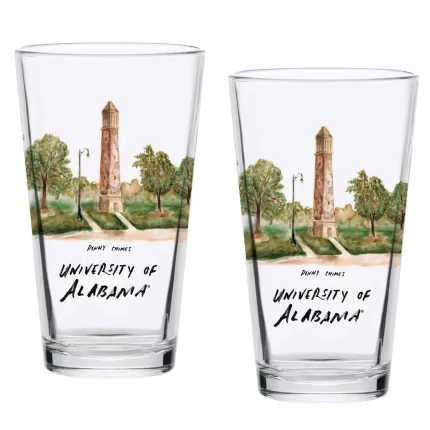 16oz Alabama Crimson Tide 2-Pack Pint Set by Laura Wilcox