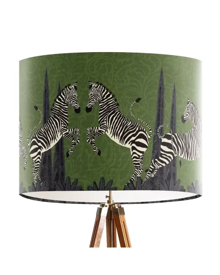 Dancing Zebra Verdant, Animalia, Lamp shade, Drum, Pendant Lighting