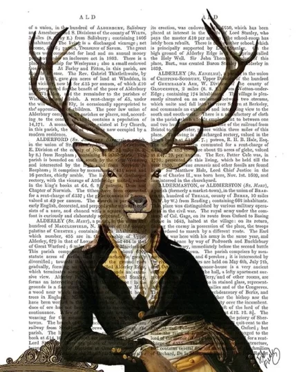 Deer and Chair, Portrait, Book Print, Art Print, Wall Art