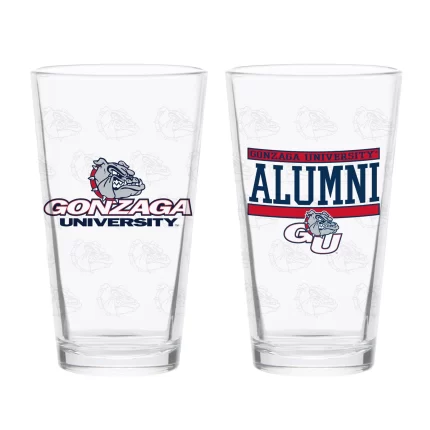 Set of 2 Gonzaga Bulldogs 16oz Alumni Pints