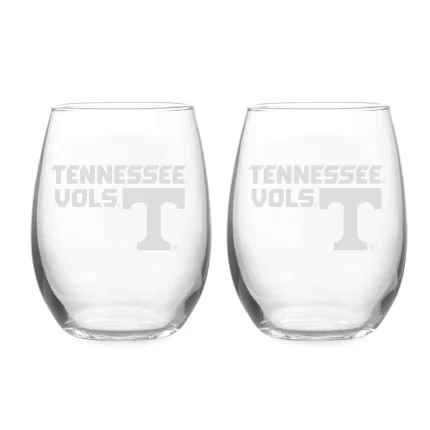 21oz Tennessee Volunteers Etched Slogan Stemless 2 Pack