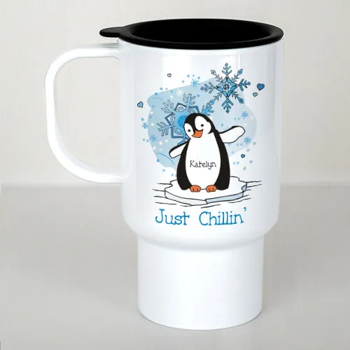 2pJust-Chillin-Penguin-Personalized-Travel-Mug-Custom-Penguin-Design-Fun-Winter-Gift
