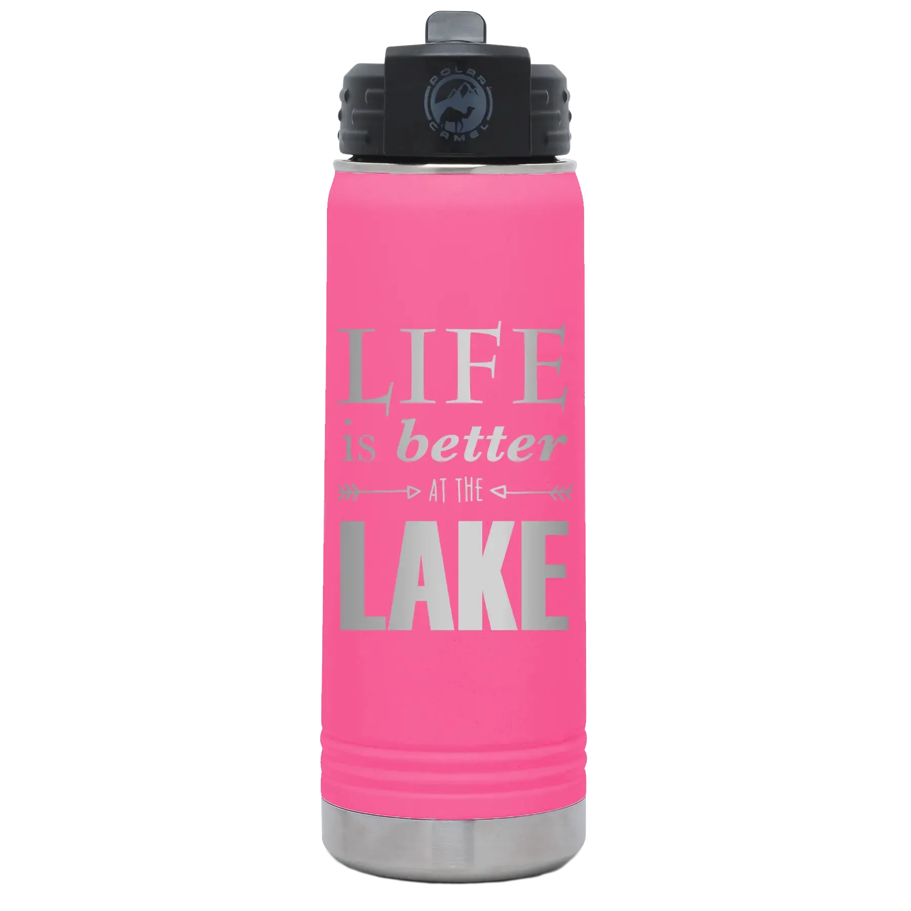 2pPersonalized-Life-is-Better-at-the-Lake-20-oz-Water-Bottle-Pink