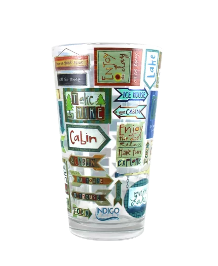 Set of 2 Cabin 16oz Pint Glasses