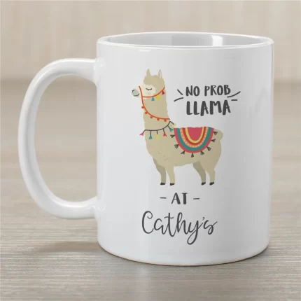 No-Prob Llama Mug - Personalized Funny Llama Coffee Mug