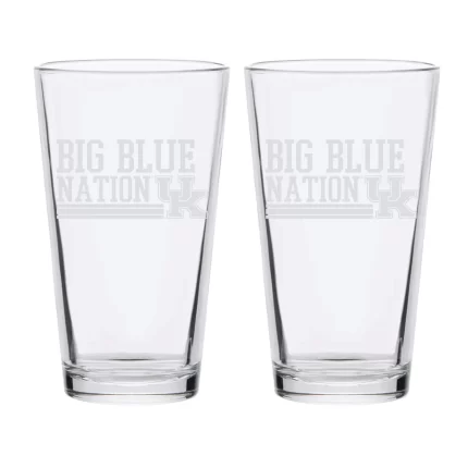 16oz Kentucky Wildcats Etched Slogan Pint 2 Pack