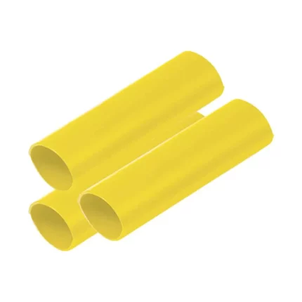 Battery Cable Adhesive Lined Heavy Wall Battery Cable Tubing (BCT) - 3/4" x 3" - Yellow - 3 Pieces
