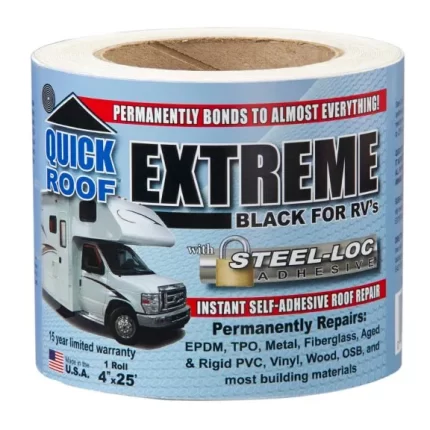 CoFair Product B-UBE425 Quick Roof™ Roof Repair Tape 4" x 25 Foot Roll - Black