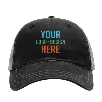 Embroidered Richardson 111 Unstructured Trucker Hat - Black