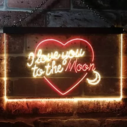I Love You to The Moon LED Light Sign