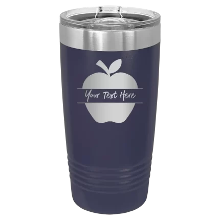 Personalized Apple 20 oz Tumbler - Navy