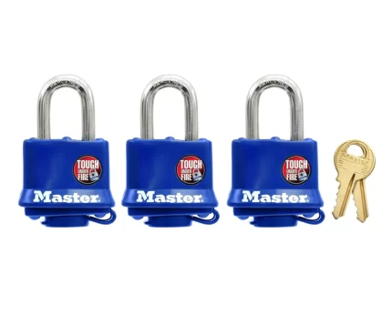 Company 3Pk Padlock w/Blue Shell