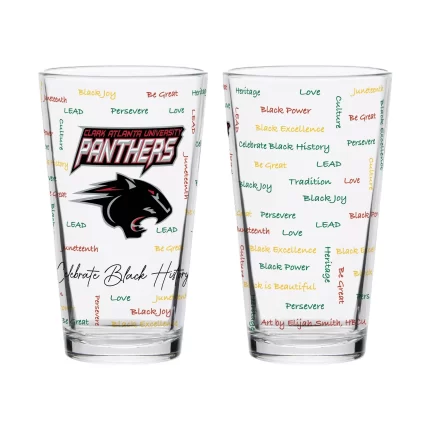 Set of 2 Clark Atlanta Panthers 16oz BHM Pints