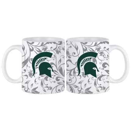 Set of 2 Michigan State Spartans Floral 11oz Mugs