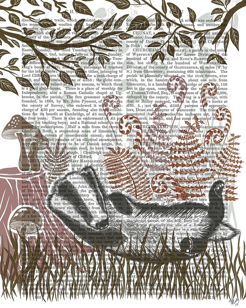 2uCountry-Lane-Badger-1-Earth-Book-Print-Art-Print-Wall-Art