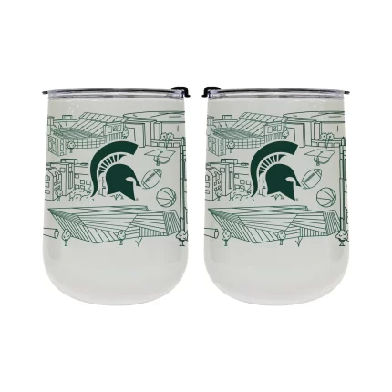 Michigan State Spartans 18oz Campus Line Art Tumbler
