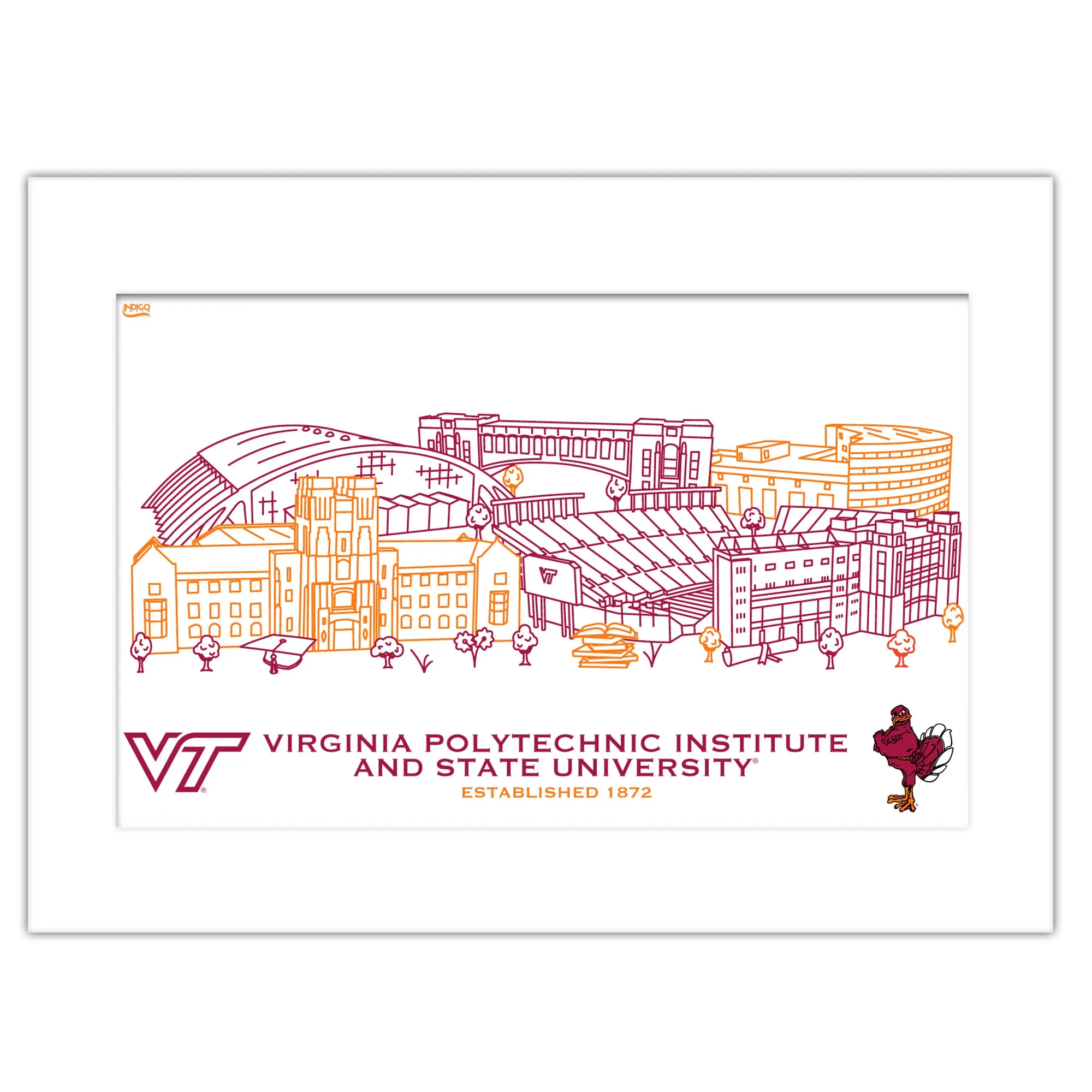 2vVirginia-Tech-Hokies-Matted-Campus-Line-Wall-Art-11-x-14-