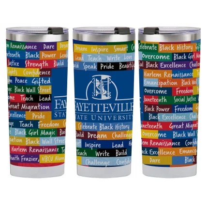 24oz Fayetteville State Broncos BHM Tumbler