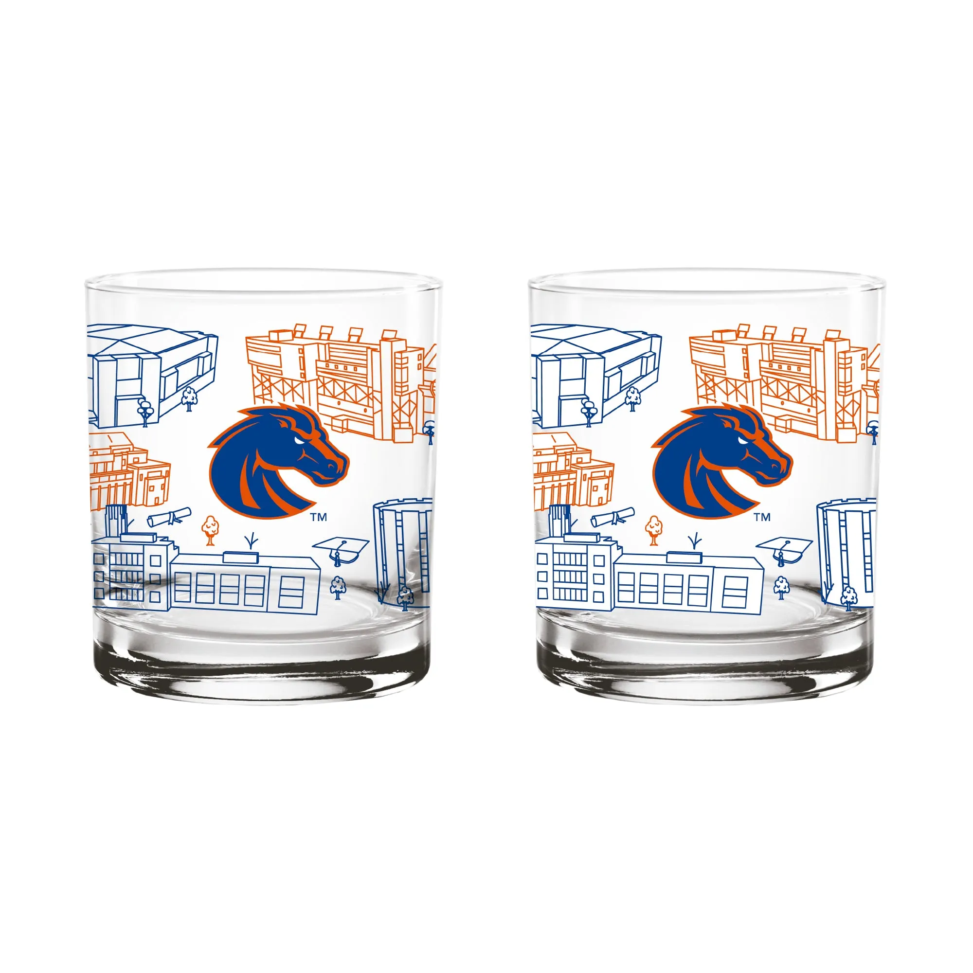 2wSet-of-2-Boise-State-Broncos-Campus-Line-Art-14oz-Rocks-Glasses