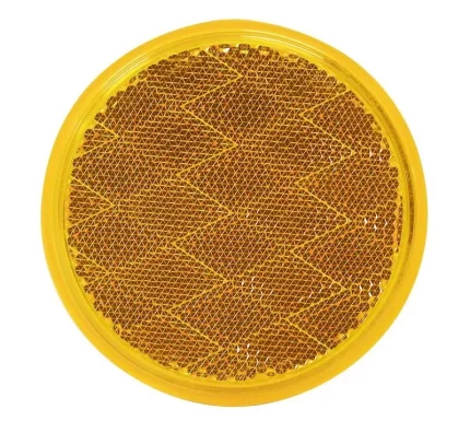 3" Stick On Round Reflector Amber
